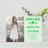 Junggeselinnen-Abschied für Cheers und Biere Einladung (Stehend Vorderseite)