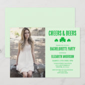 Junggeselinnen-Abschied für Cheers und Biere Einladung (Vorne/Hinten)