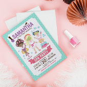 Junggeselinnen-Abschied für coole und Girly-Wellne Einladung