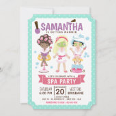 Junggeselinnen-Abschied für coole und Girly-Wellne Einladung (Vorderseite)