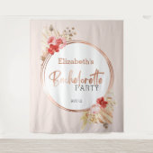 Junggeselinnen-Abschied für die blorfarbene Rose Wandteppich (Vorderseite)