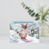 Junggeselinnen-Abschied für Katzenliebhaber Postkarte (Stehend Vorderseite)