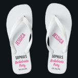 Junggeselinnen-Abschied für moderne Typografie Badesandalen<br><div class="desc">Diese modernen Typografie Flip Flops sind ein perfektes Dankeschön für jede Braut,  die im Sommer oder am Strand ein Bachelerotte Party hat! Personalisieren Sie die Angaben mit dem Namen der Braut,  dem Namen Ihrer Brautjungfrau/Freundin und dem Datum des Junggeselinnen-Abschieds.</div>