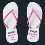 Junggeselinnen-Abschied für moderne Typografie Badesandalen<br><div class="desc">Diese modernen Typografie Flip Flops sind ein perfektes Dankeschön für jede Braut,  die im Sommer oder am Strand ein Bachelerotte Party hat! Personalisieren Sie die Angaben mit dem Namen der Braut und dem Datum des Junggeselinnen-Abschieds.</div>