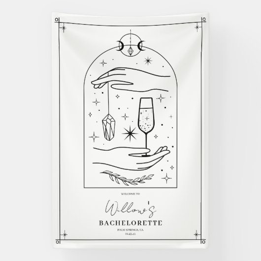 Junggeselinnen-Abschied für mystical Tarot Card Banner (Vertikal)