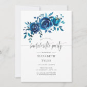 Junggeselinnen-Abschied für Navy und White Waterco Einladung (Vorderseite)