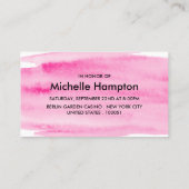 Junggeselinnen-Abschied für Pinselstriche Visitenkarte (Rückseite)