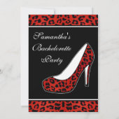 Junggeselinnen-Abschied für Rote Leoparden-Druckko Einladung (Rückseite)