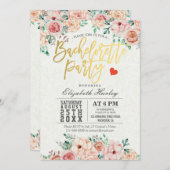 Junggeselinnen-Abschied für Wasserfarben Einladung (Vorne/Hinten)