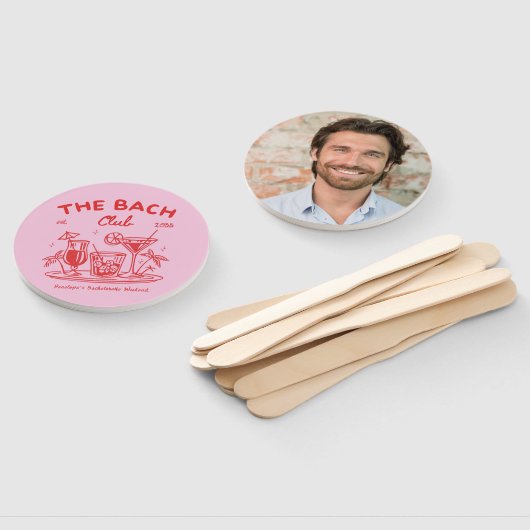 Junggeselinnen-Abschied Game Grooms Face Hand Fan Fächer (Non-assembled)