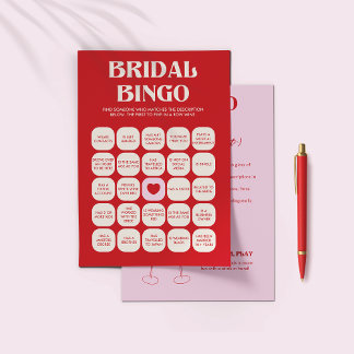 Junggeselinnen-Abschied Games Bridal Bingo Flyer