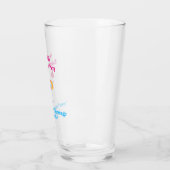 Junggeselinnen-Abschied Gastgeschenk Hochzeit Rosa Glas (Links)