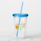 Junggeselinnen-Abschied geben Datum der Sonnenblum Acryltrinkbecher (Rückseite)