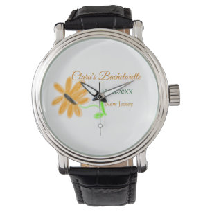 Junggeselinnen-Abschied geben Datum der Sonnenblum Armbanduhr
