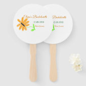 Junggeselinnen-Abschied geben Datum der Sonnenblum Fächer (Vorne und Hinten)