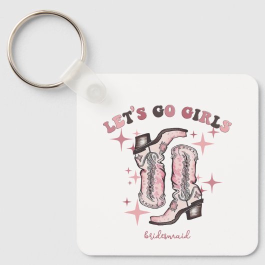 Junggeselinnen-Abschied Gefallen Lass uns Mädchen Schlüsselanhänger (Vorderseite)
