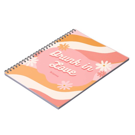 Junggeselinnen-Abschied Gefallen Retro Pink Notizblock (Linke Seite)