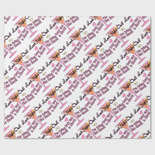 Junggeselinnen-Abschied Geschenkpapier (Flach)