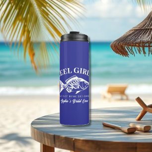 Junggeselinnen-Abschied Gifts-Reel Girls Blue Thermosbecher