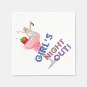 Junggeselinnen-Abschied Girl's Night Out Party Serviette (Vorderseite)