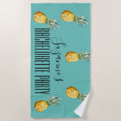 Junggeselinnen-Abschied Girl's Trip Weekend Beach Strandtuch (Vorderseite)