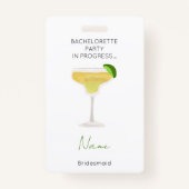 Junggeselinnen-Abschied Girls Weekend Bridesmaid Ausweis (Vorderseite)