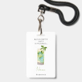 Junggeselinnen-Abschied Girls Weekend Bridesmaid Ausweis (Vorderseite mit Lanyard)