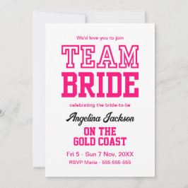 Junggeselinnen-Abschied Girls Weekend Hot Pink Einladung