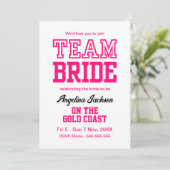 Junggeselinnen-Abschied Girls Weekend Hot Pink Einladung (Stehend Vorderseite)