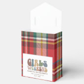 Junggeselinnen-Abschied Girls Weekend Kariert 70er Geschenkschachtel (Geöffnet)