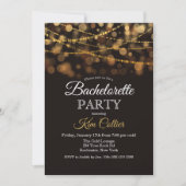 Junggeselinnen-Abschied Glitzer Lights Einladung (Vorderseite)