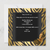 Junggeselinnen-Abschied Gold Black Corset Shoes Einladung (Rückseite)