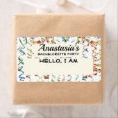 Junggeselinnen-Abschied Gold Confetti Papiernamen (Insitu)