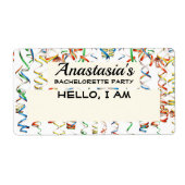 Junggeselinnen-Abschied Gold Confetti Papiernamen (Vorne)