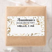 Junggeselinnen-Abschied Gold Confetti Papiernamen (Insitu)