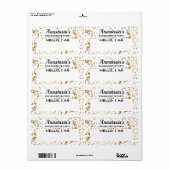 Junggeselinnen-Abschied Gold Confetti Papiernamen (Vorne)