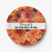 Junggeselinnen-Abschied Golf Brautparty Peach Oran Pappteller (Vorderseite)