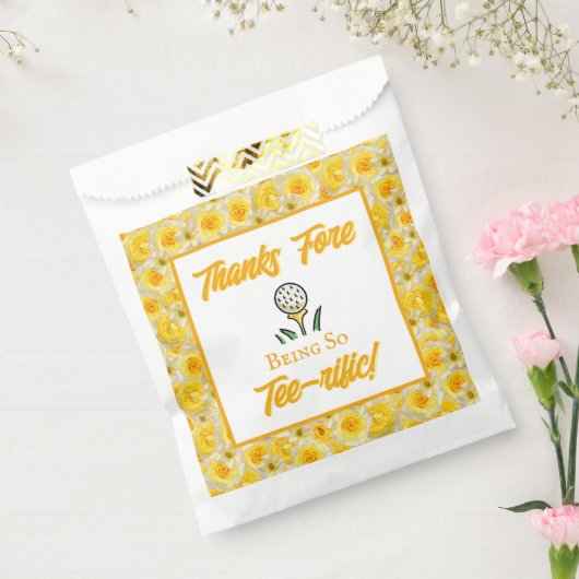 Junggeselinnen-Abschied Golf Gelbe Blumen Persönli Geschenktütchen (Versiegelt)