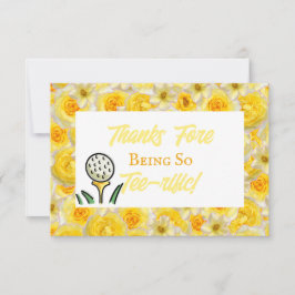 Junggeselinnen-Abschied Golf Lemon Gelb Letztes Sc Dankeskarte