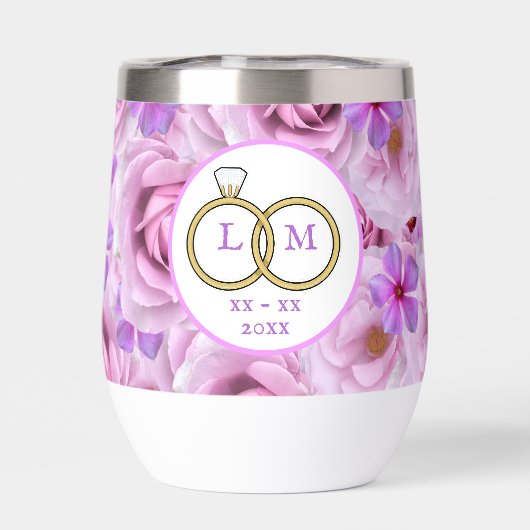 Junggeselinnen-Abschied Golf Lila Blumen Persönlic (Rückseite)