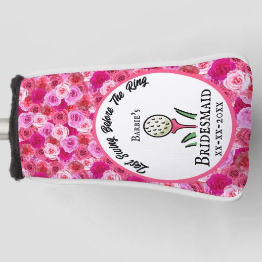 Junggeselinnen-Abschied Golf Pink Bridesmaid's Ges Golf Headcover (Vorderseite)