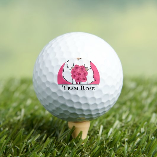 Junggeselinnen-Abschied Golfend Roses Personalisie Golfball (Insitu T-Shirt)