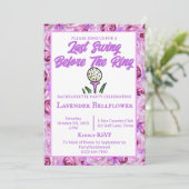 Junggeselinnen-Abschied Golfing Lavender Foto Einladung (Stehend Vorderseite)