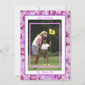 Junggeselinnen-Abschied Golfing Lavender Foto Einladung (Rückseite)