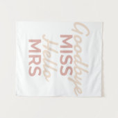 Junggeselinnen-Abschied Goodbye Miss Hallo Mrs Bri Wandteppich (Vorderseite (Horizontal))