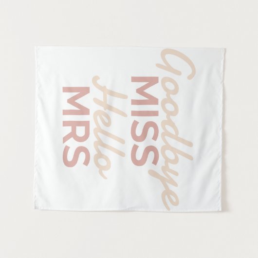 Junggeselinnen-Abschied Goodbye Miss Hallo Mrs Bri Wandteppich (Vorderseite (Horizontal))