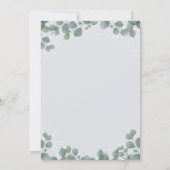 JUNGGESELINNEN-ABSCHIED Green Eucalyptus Boho Mode Einladung (Rückseite)
