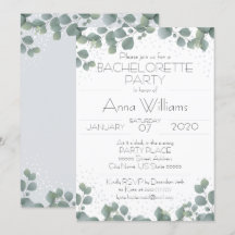 JUNGGESELINNEN-ABSCHIED Green Eucalyptus Boho Mode