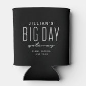 Junggeselinnen-Abschied Großer Tagesausflug Schwar Dosenkühler (Rückseite)