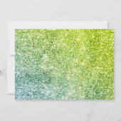 Junggeselinnen-Abschied "Grüner Glitzer" Einladung (Rückseite)